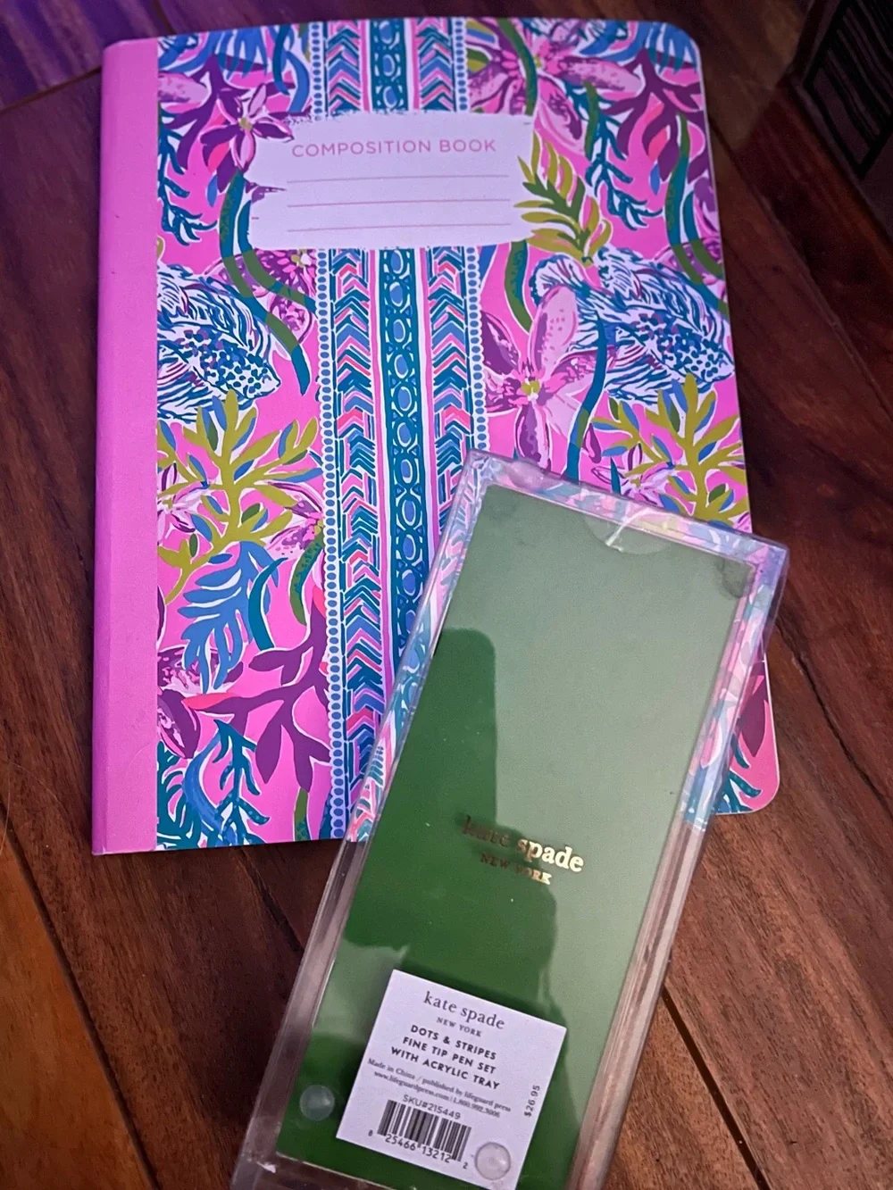 Lily Pulitzer Notebook & Kate Spade Pen Set NWT